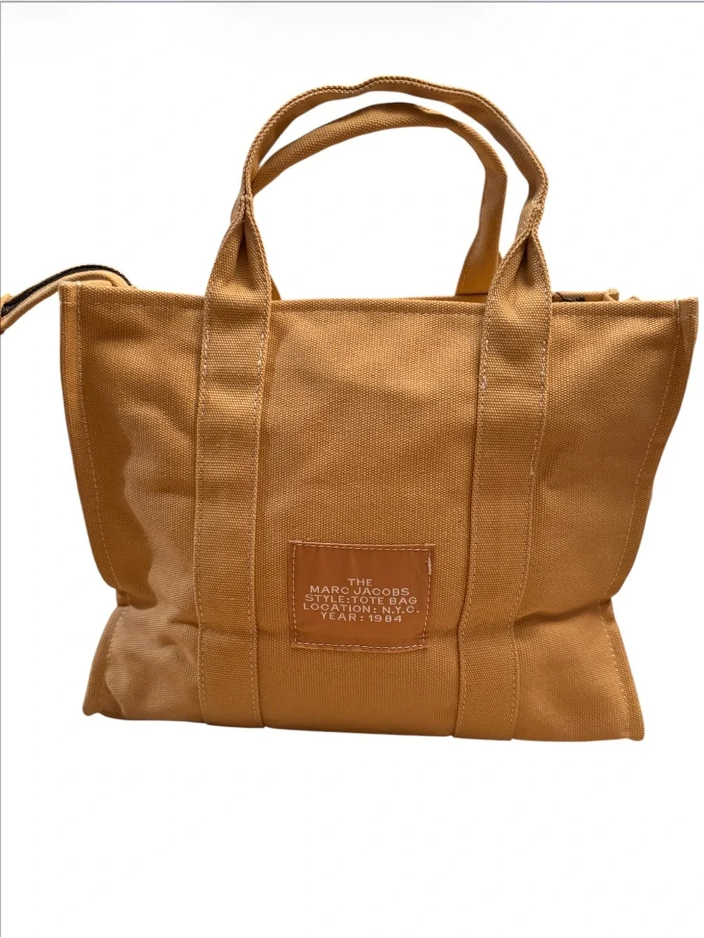 Marc Jacobs The Jacquard Tote Bag in the color Camel.